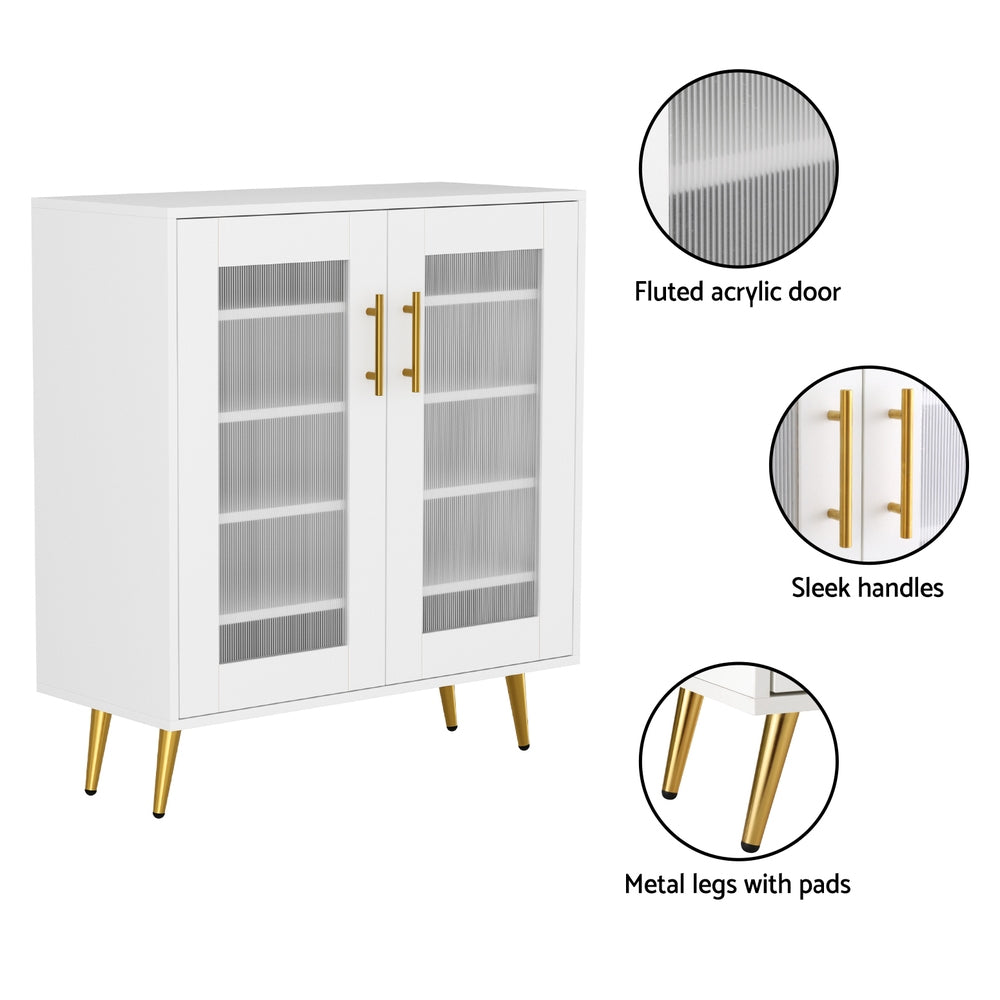 Shoe Rack 5-Tier Storage with LED Light Holds 20 Pairs