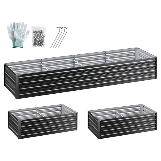 Garden Bed 240X80X45cm Planter Box Raised Container - Galvanised Herb