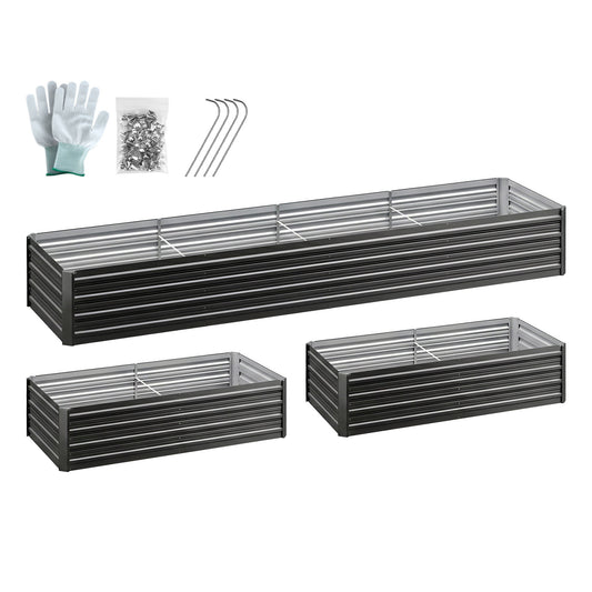 Garden Bed 320X80X45cm Planter Box Raised Container - Galvanised Herb