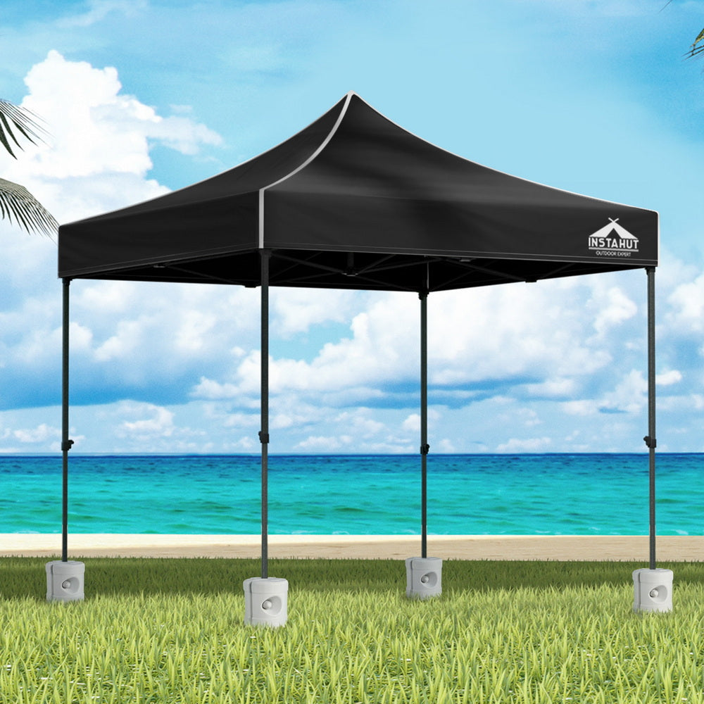 Gazebo Pop-Up Marquee 3x3 Outdoor Wedding Base Pod Kit - Black