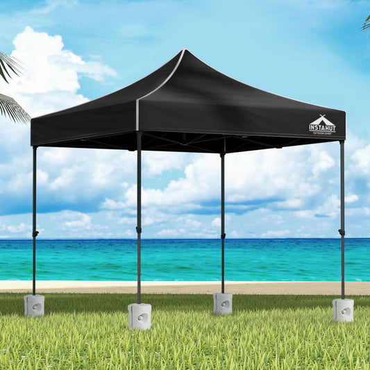 Gazebo Pop-Up Marquee 3x3 Outdoor Wedding Base Pod Kit - Black