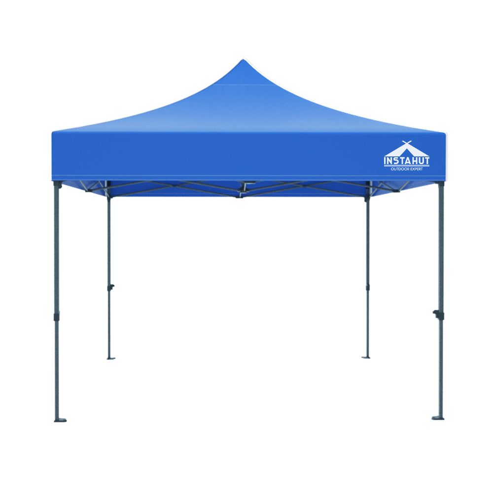 Gazebo Pop Up 3x3m w/Base Podx4 Marquee Folding Outdoor Wedding Camping Tent Shade Canopy Blue