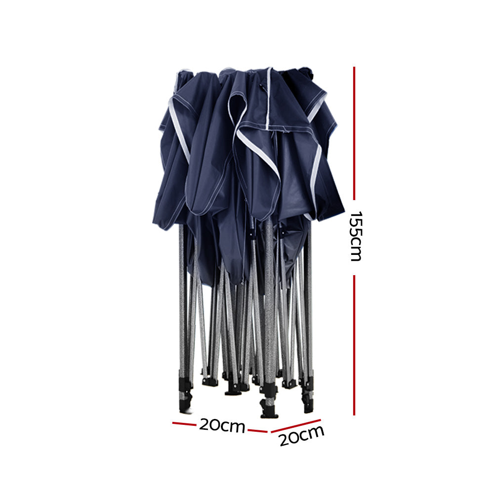 Gazebo Pop-Up Marquee 3x3 Outdoor Wedding Base Pod Kit - Navy