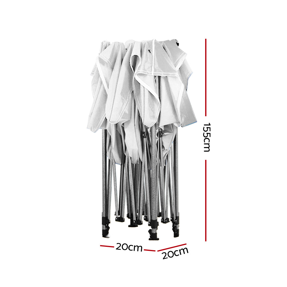 Gazebo Pop-Up Marquee 3x3 Outdoor Wedding Base Pod Kit - White