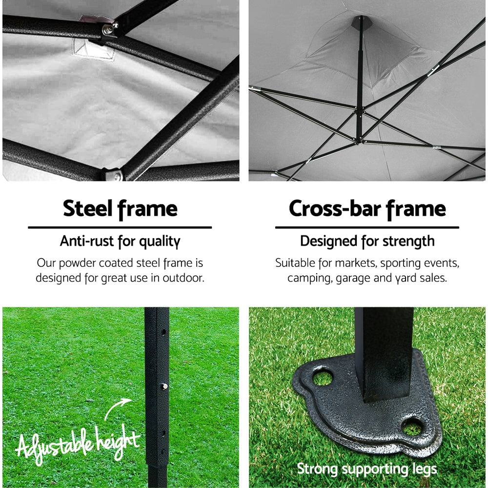 Gazebo Pop-Up Marquee 3x3 Outdoor Wedding Base Pod Kit - White
