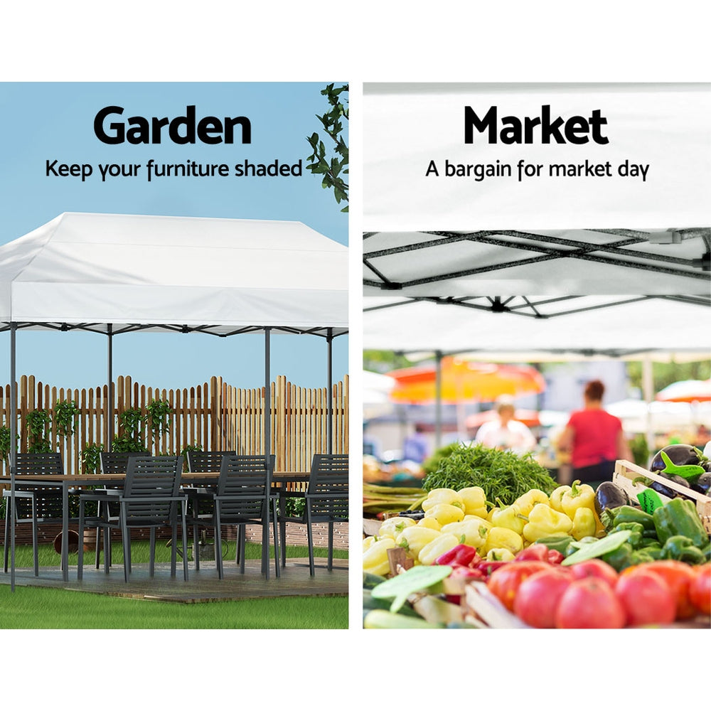 Gazebo Pop-Up Marquee 3x6 Outdoor Wedding Base Pod Kit - White