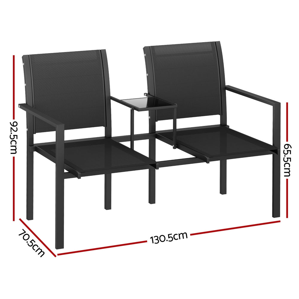 Outdoor Garden Bench Seat Chair Table Loveseat Patio Furniture Park