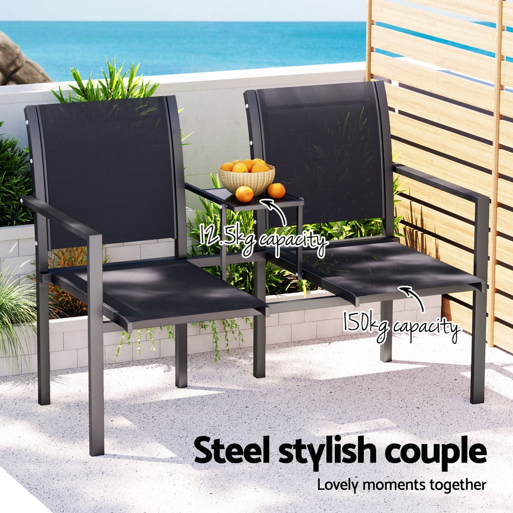 Outdoor Garden Bench Seat Chair Table Loveseat Patio Furniture Park