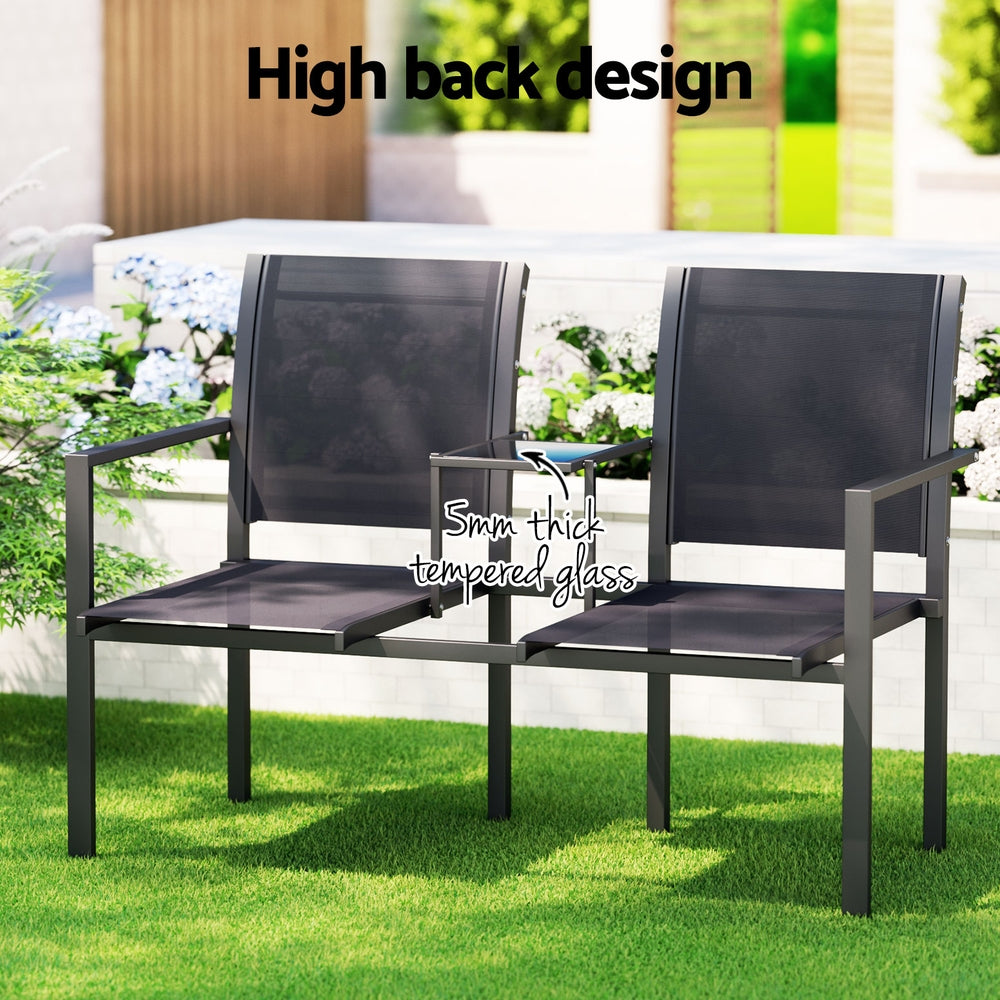 Outdoor Garden Bench Seat Chair Table Loveseat Patio Furniture Park