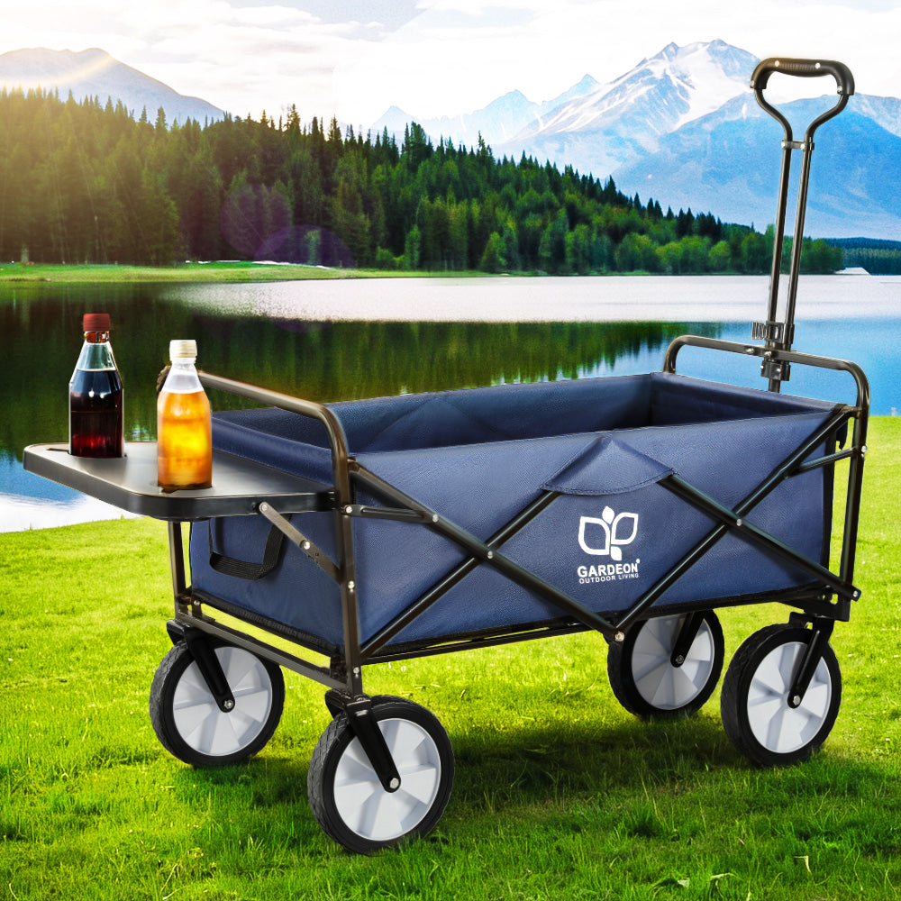 Garden Cart with Cup Holders Blue