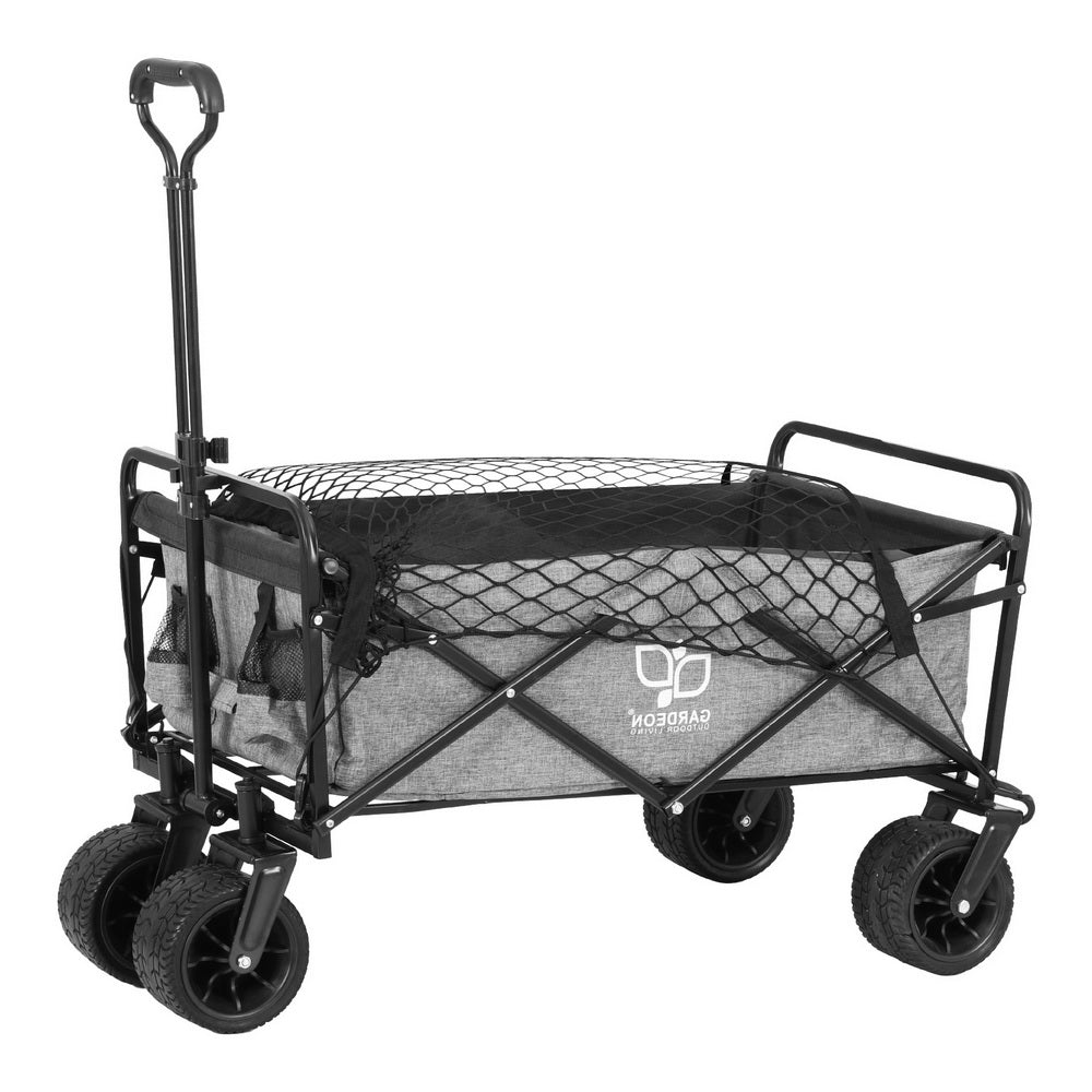 Garden Cart with Cargo Net Grey