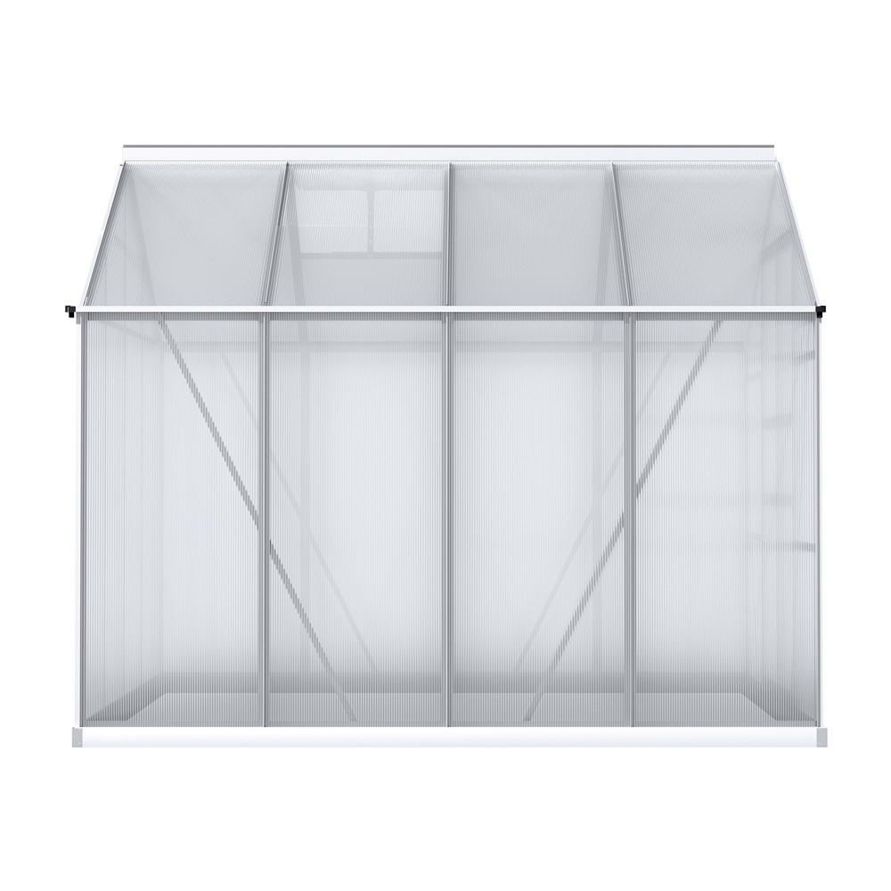 Aluminium Greenhouse Polycarbonate Garden Shed 2.4x2.5M Green House