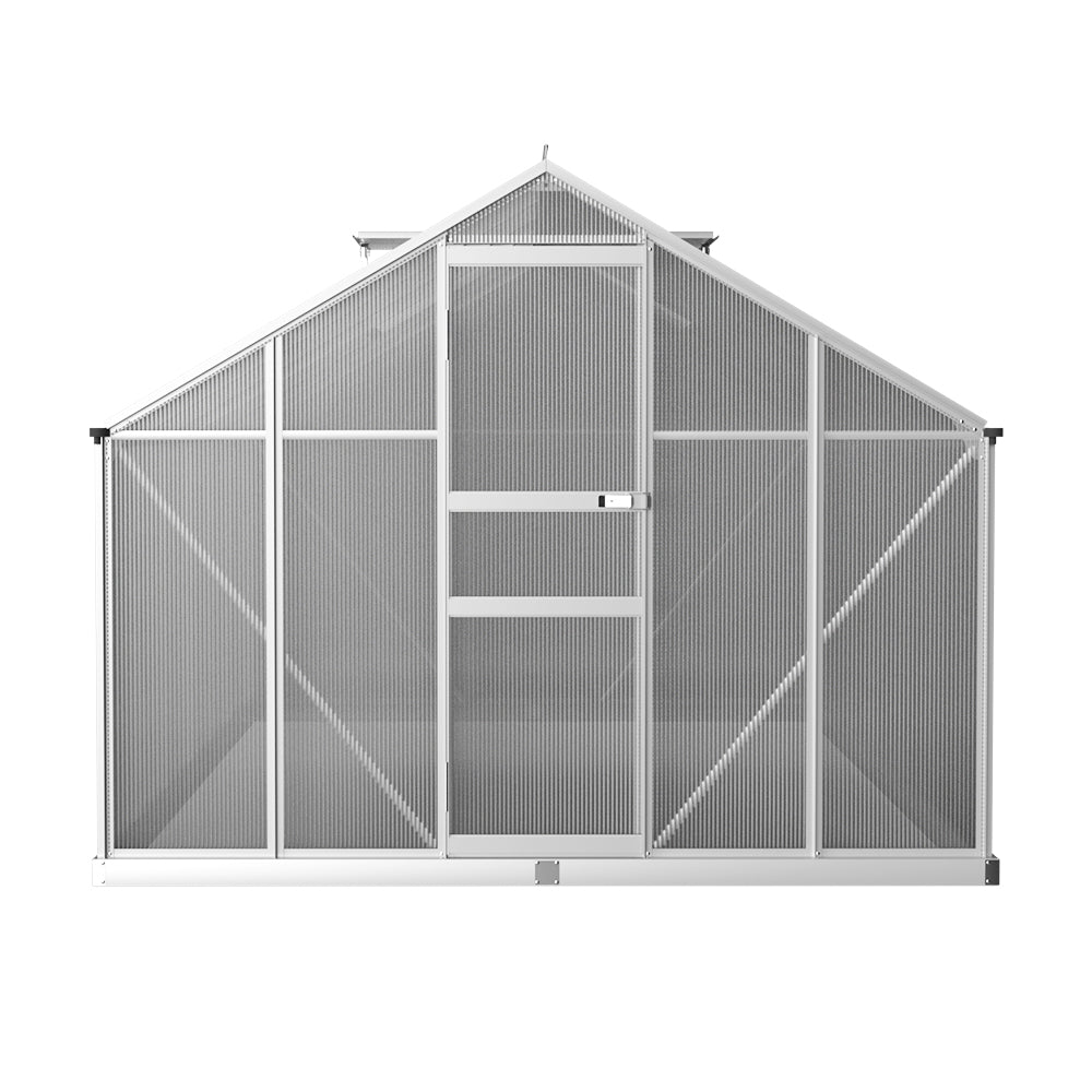 Greenhouse Aluminium Polycarbonate Garden Shed - 3.6x2.5M
