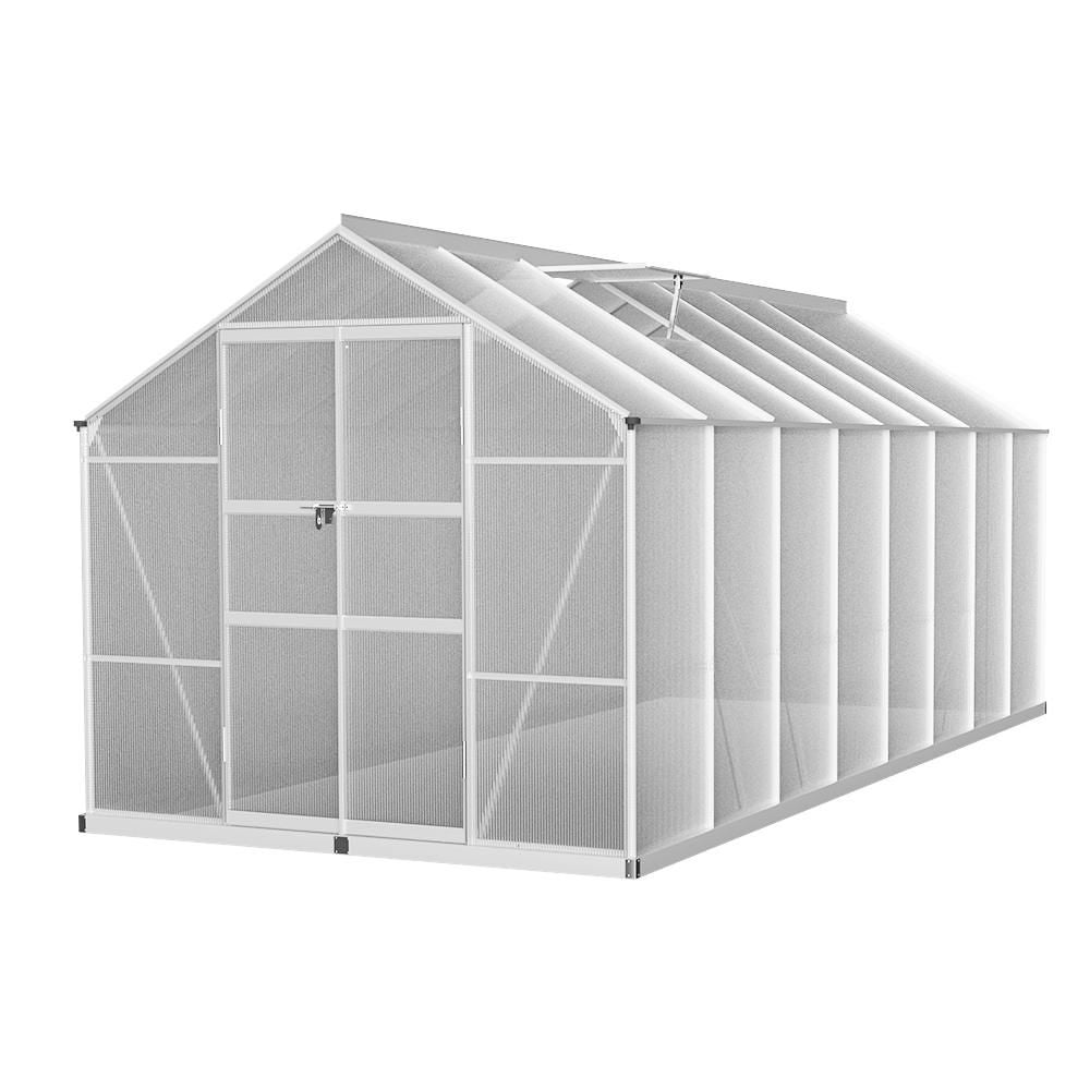 Aluminium Greenhouse Polycarbonate Garden Shed - 4.7x2.5M