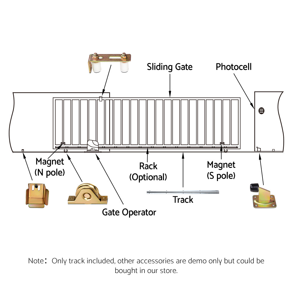 LockmSliding Gate Opener Ground Track 6M