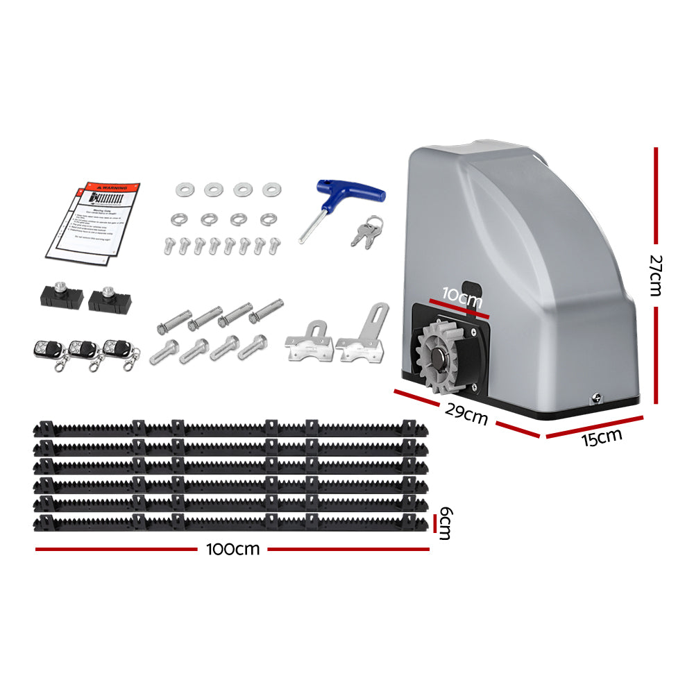 LockM Sliding Gate Opener 800KG 6M Hardware Kit