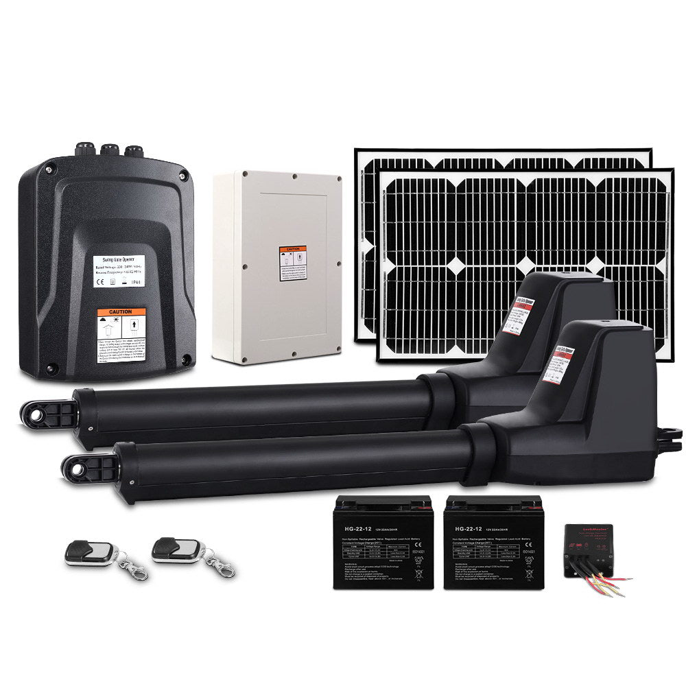 Swing Gate Opener Auto 40W Solar Power Remote Control 800KG