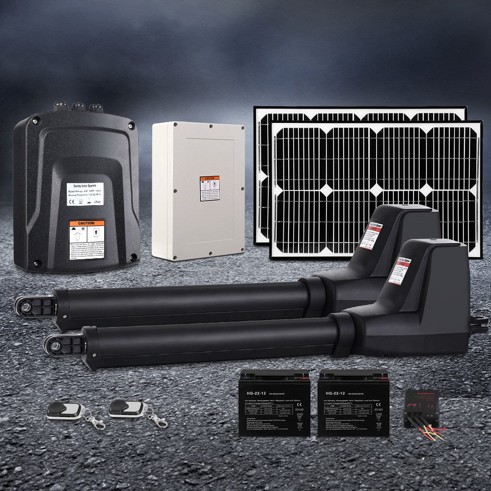 Swing Gate Opener Auto 40W Solar Power Remote Control 800KG