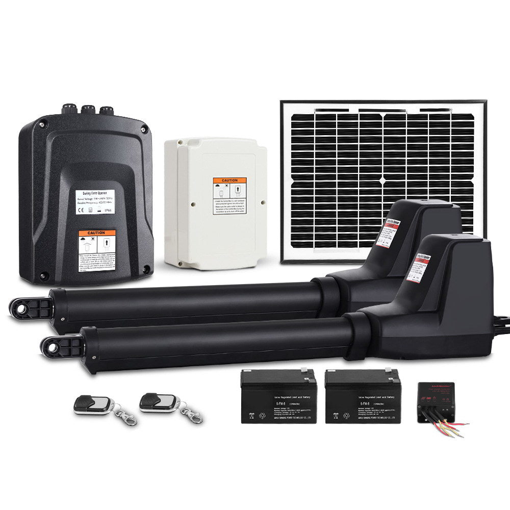 Swing Gate Opener Auto Solar Power Kit Remote Control 800KG