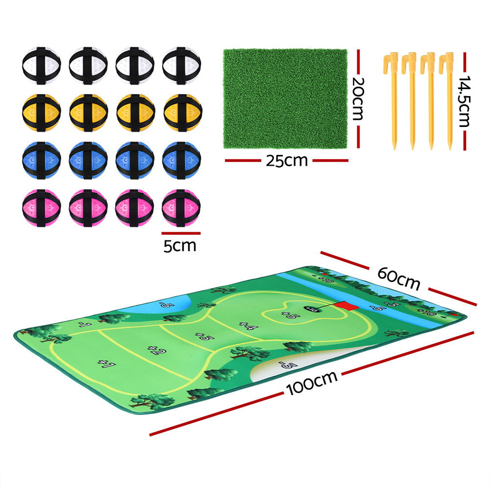 Golf Chipping Game Mat Indoor Outdoor Practice¬†Training Aid Set