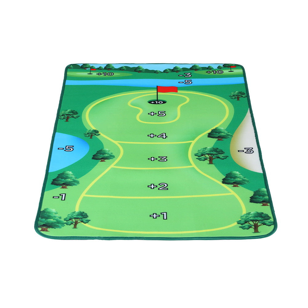 Golf Chipping Game Mat Indoor Outdoor Practice¬†Training Aid Set