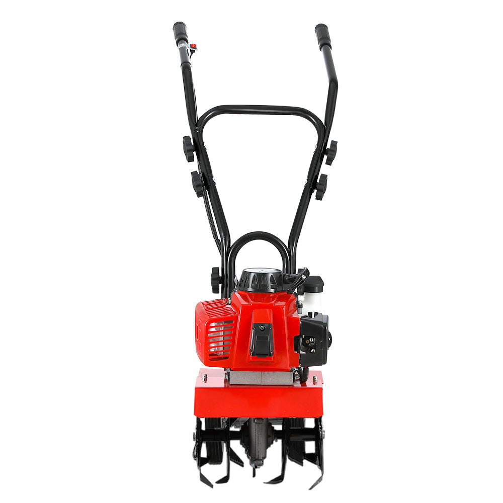 Garden Tiller 88CC Cultivator Rototiller with 4 Blades for Soil Plowing Rotary Hoe