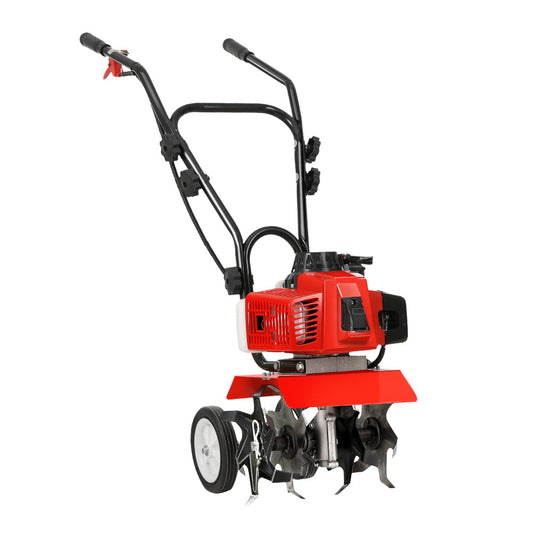 Garden Tiller 63CC Cultivator Rototiller with 4 Blades for Soil Plowing Rotary Hoe