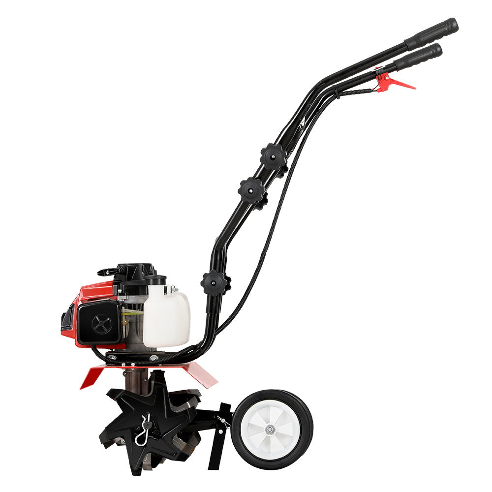 Garden Tiller 63CC Cultivator Rototiller with 4 Blades for Soil Plowing Rotary Hoe