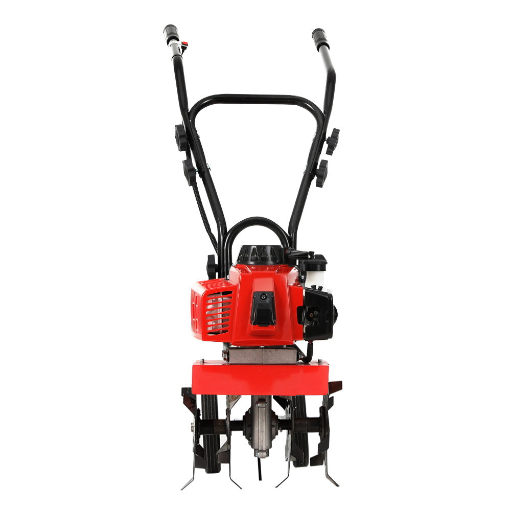 Garden Tiller 88CC Cultivator Rototiller with 4 Blades for Soil Plowing Rotary Hoe