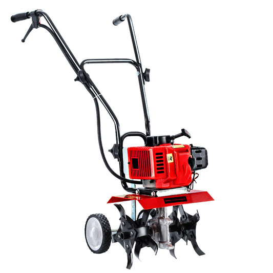Garden Cultivator Tiller, 65CC, Petrol Rotary Hoe, 16 Tines