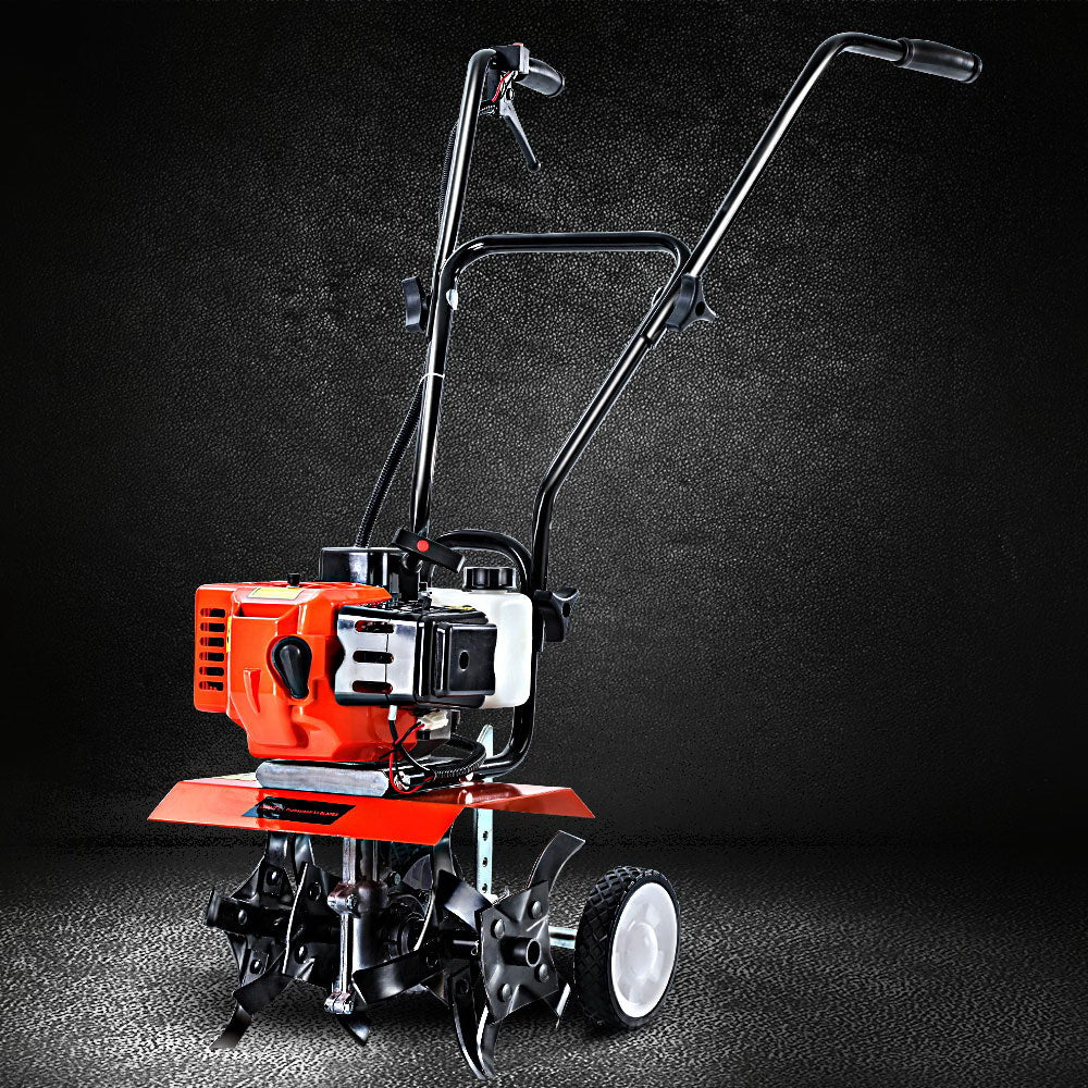 Garden Cultivator Tiller, 65CC, Petrol Rotary Hoe, 16 Tines