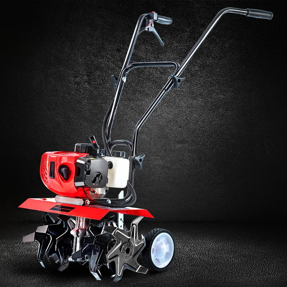 Garden Cultivator Tiller, 65CC, Petrol Rotary Hoe, 36 Tines