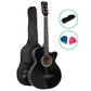 Acoustic Guitar ALPHA 38 Inch Wooden Black D BK