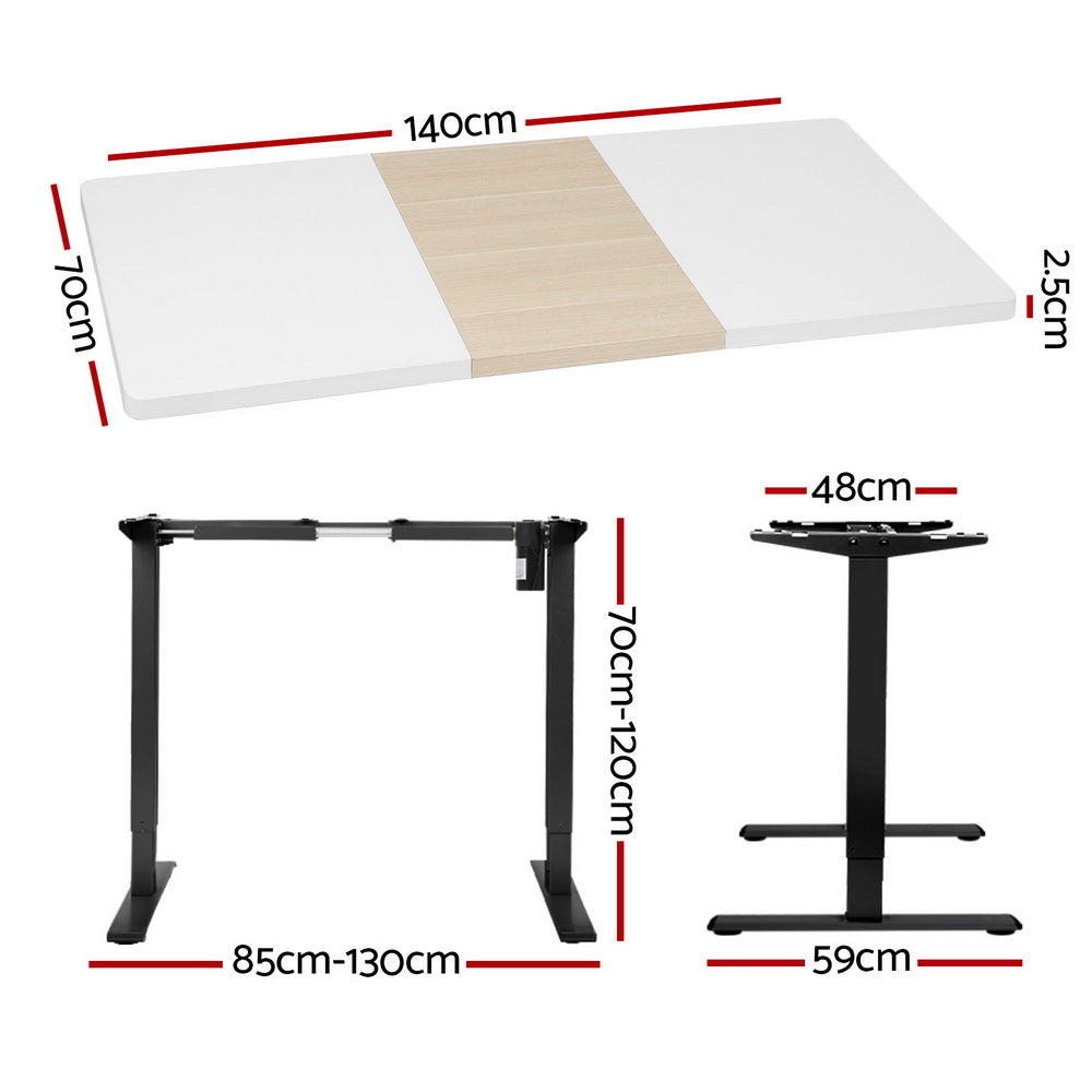 Motorised Standing Desk Sit Stand Desks 140CM