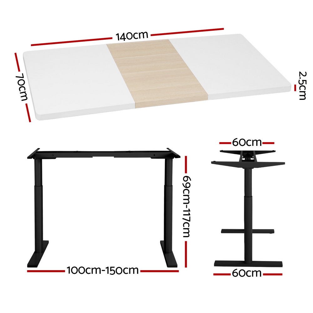 Standing Desk Motorised Electric Dual Motor 140CM