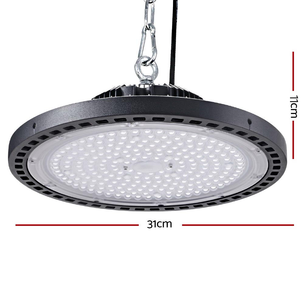 LED High Bay Light 150W Industrial Workshop Warehouse Gym - Black