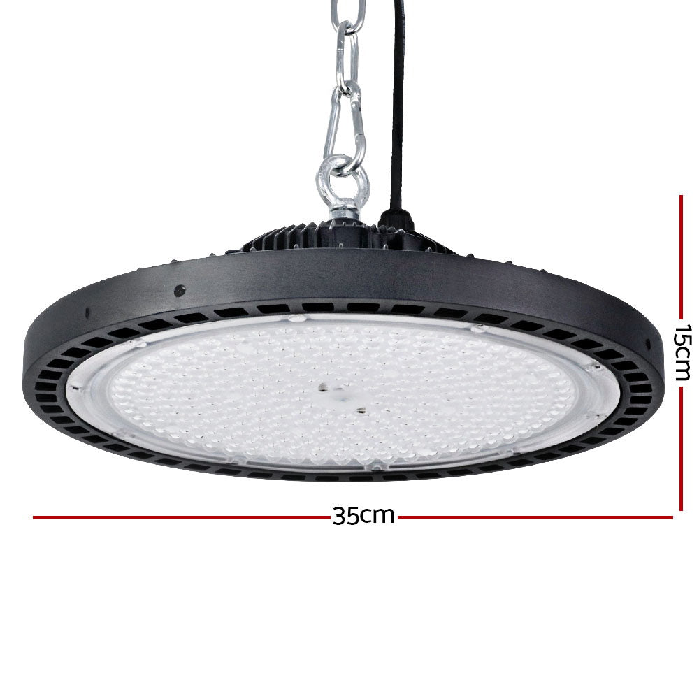 LED High Bay Light 200W Industrial Workshop Warehouse Gym - Black