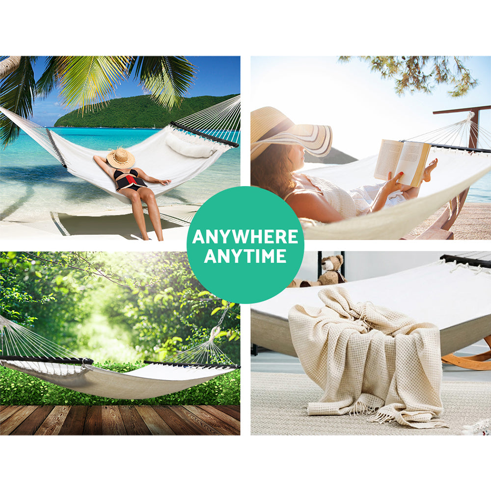 Swing Double Hammock Bed - Cream