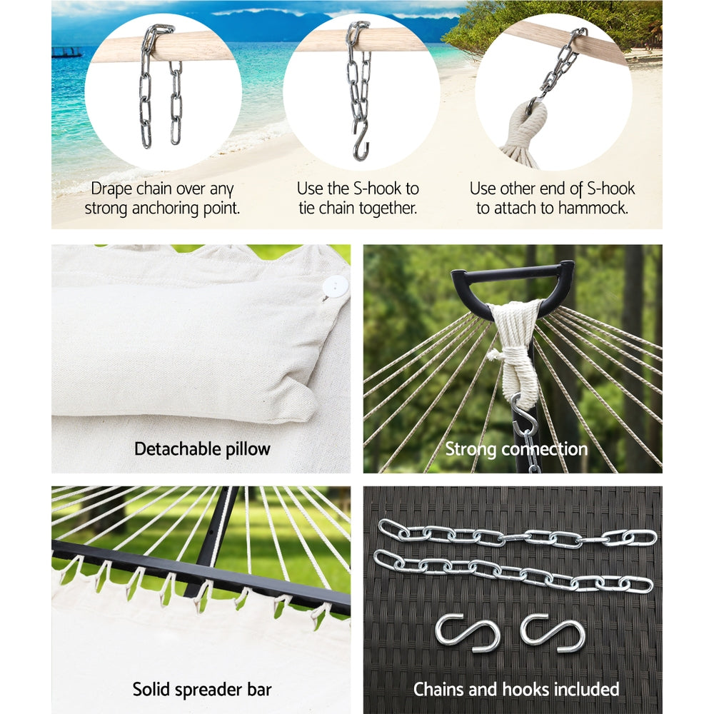 Swing Double Hammock Bed - Cream
