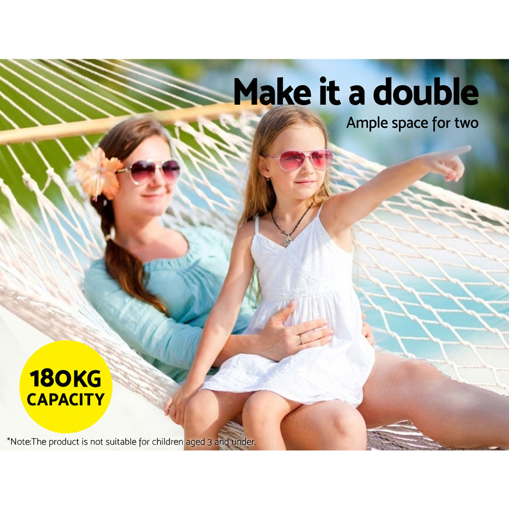 Double Hammock Bed, Swing, Cream