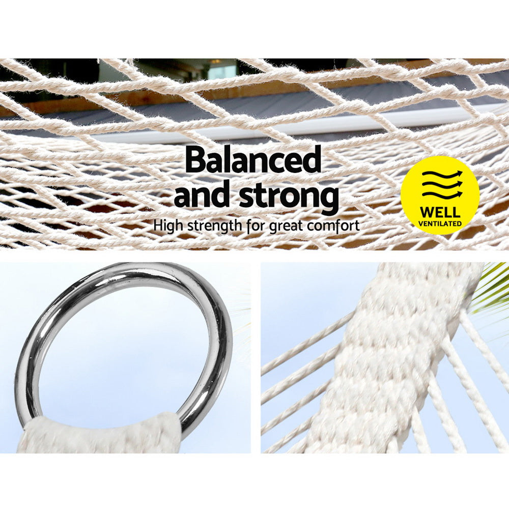 Double Hammock Bed, Swing, Cream