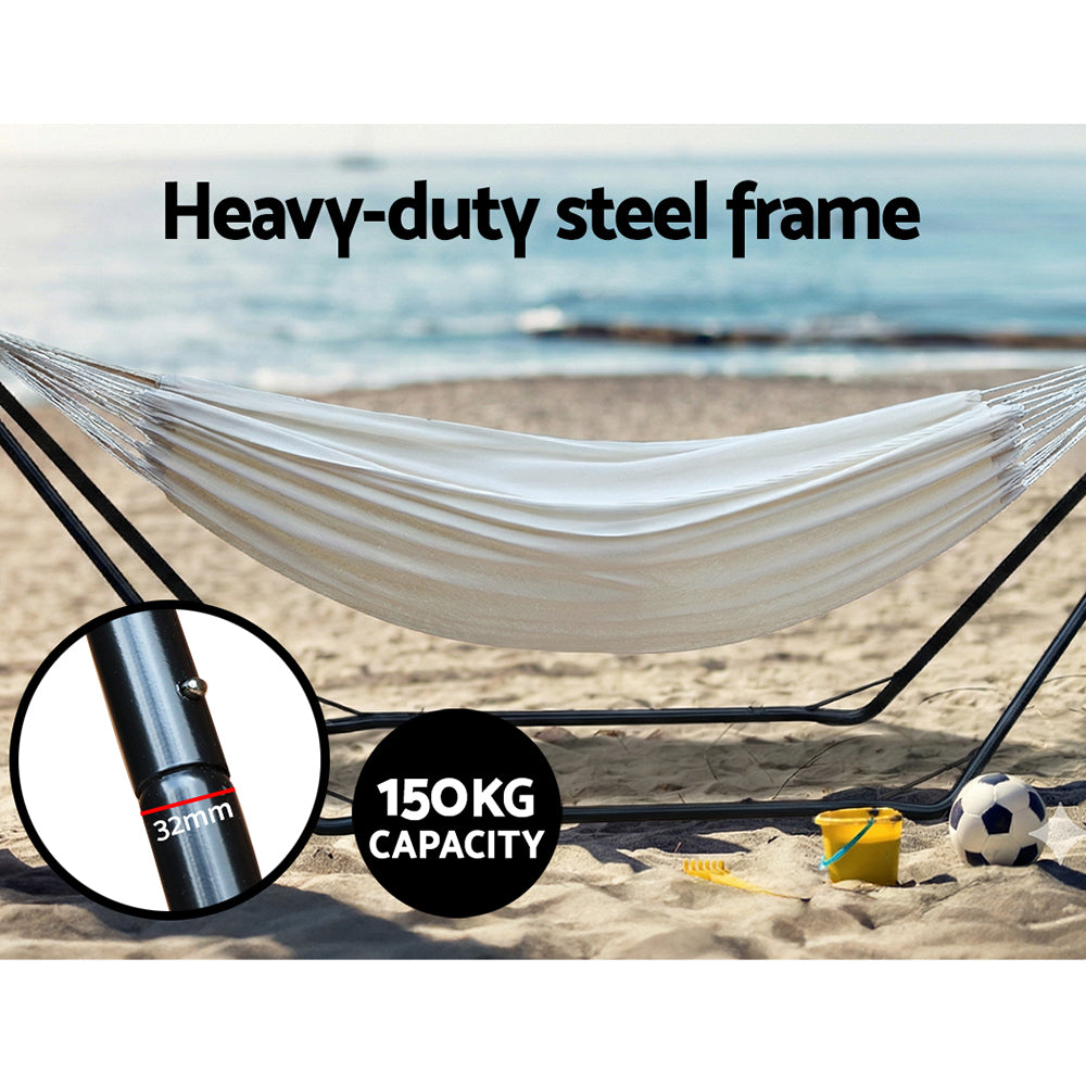 Bed frame with hammock stand household use
