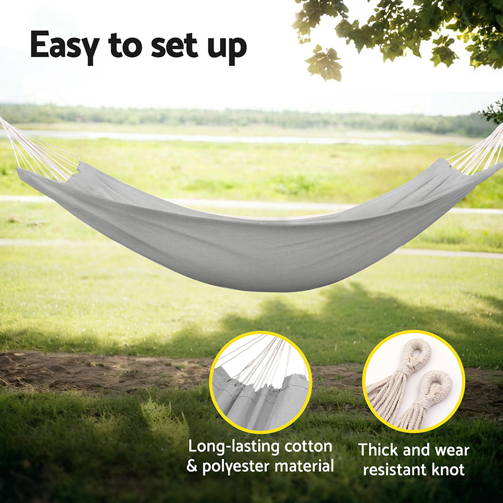 Hammock Bed with Travel Bag Outdoor Lounge Chair - Grey