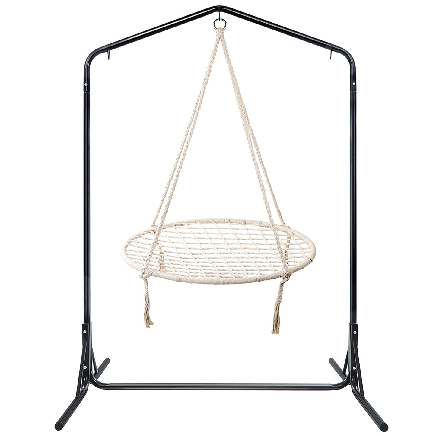 Kids Outdoor Nest Spider Web Swing Hammock Chair with Stand - Garden 100cm