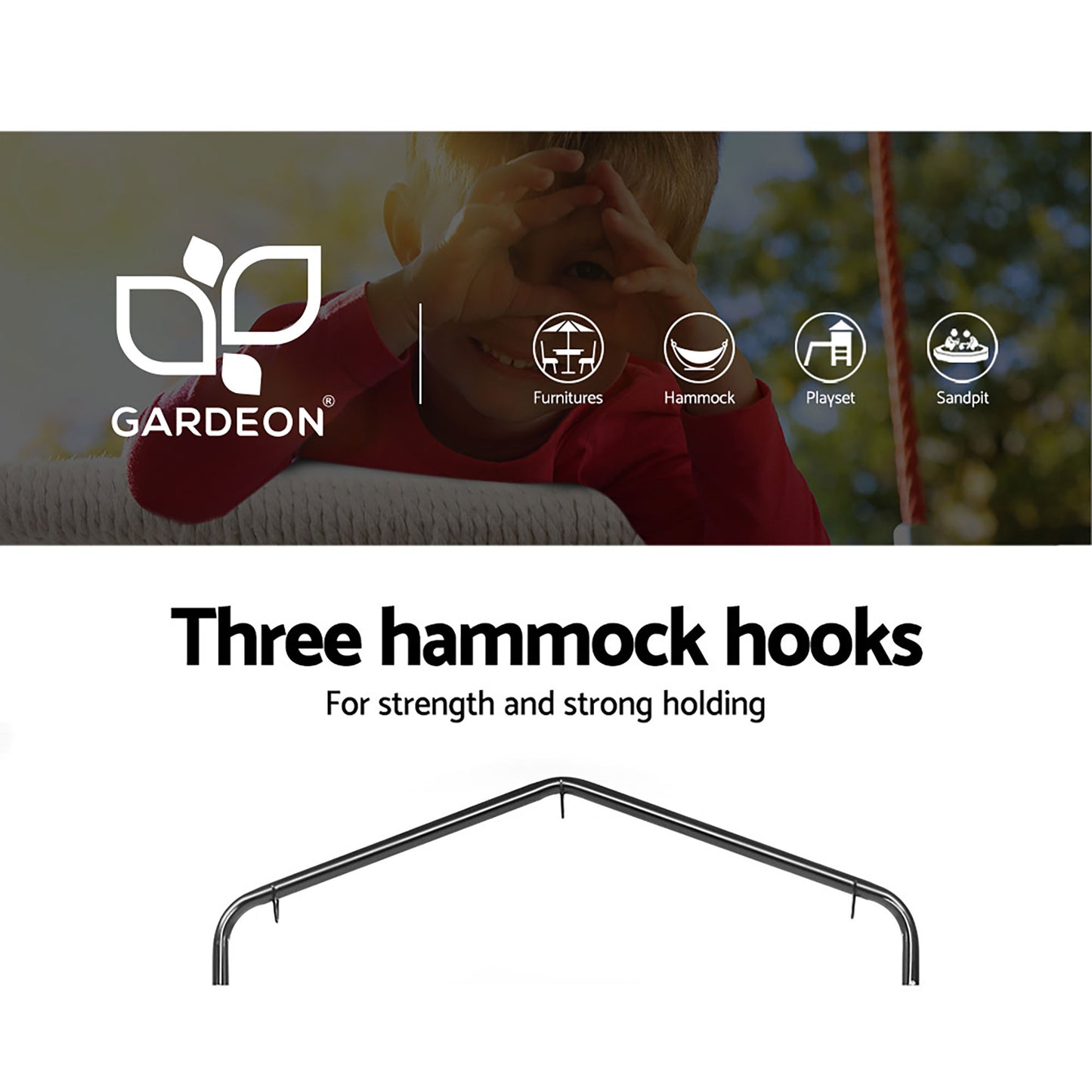 Kids Outdoor Nest Spider Web Swing Hammock Chair with Stand - Garden 100cm