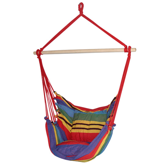 Hammock Swing Chair with Cushion - Multi-colour