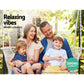 Double Swing Hammock Chair with Stand - Macrame Outdoor Bench Seat
