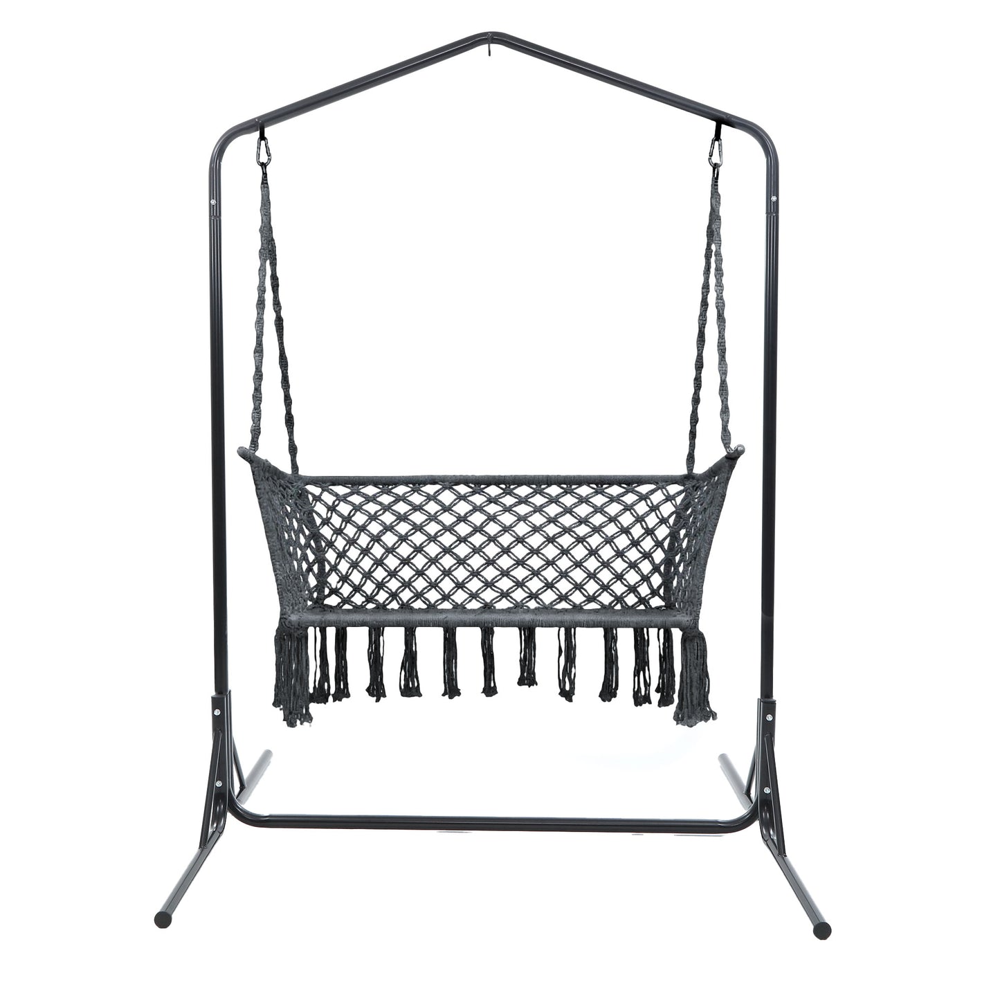 Outdoor Swing Hammock Chair with Stand Frame - 2 Seater Bench Furniture