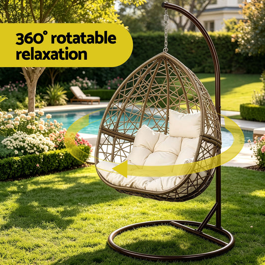 Brown Outdoor Hanging Swing Chair