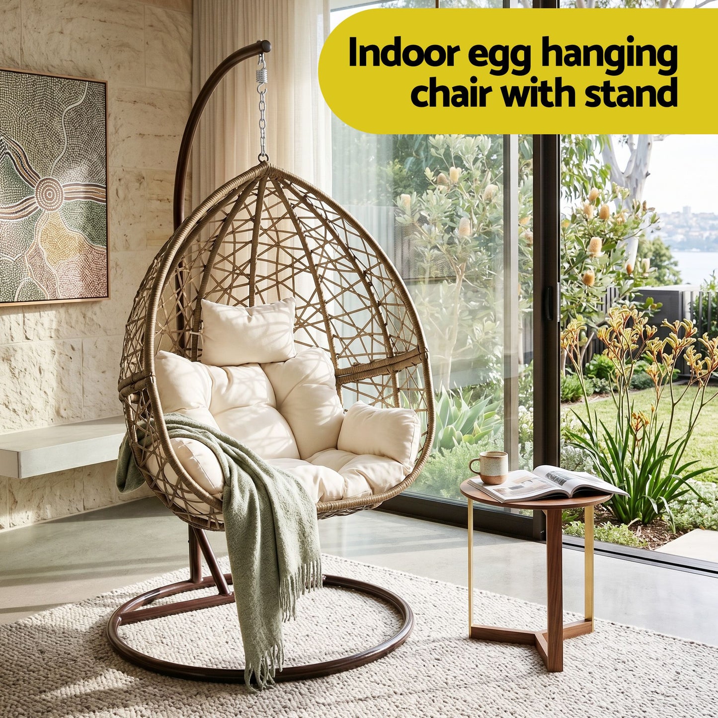 Outdoor Hanging Swing Chair HM EGG RAN S LACR